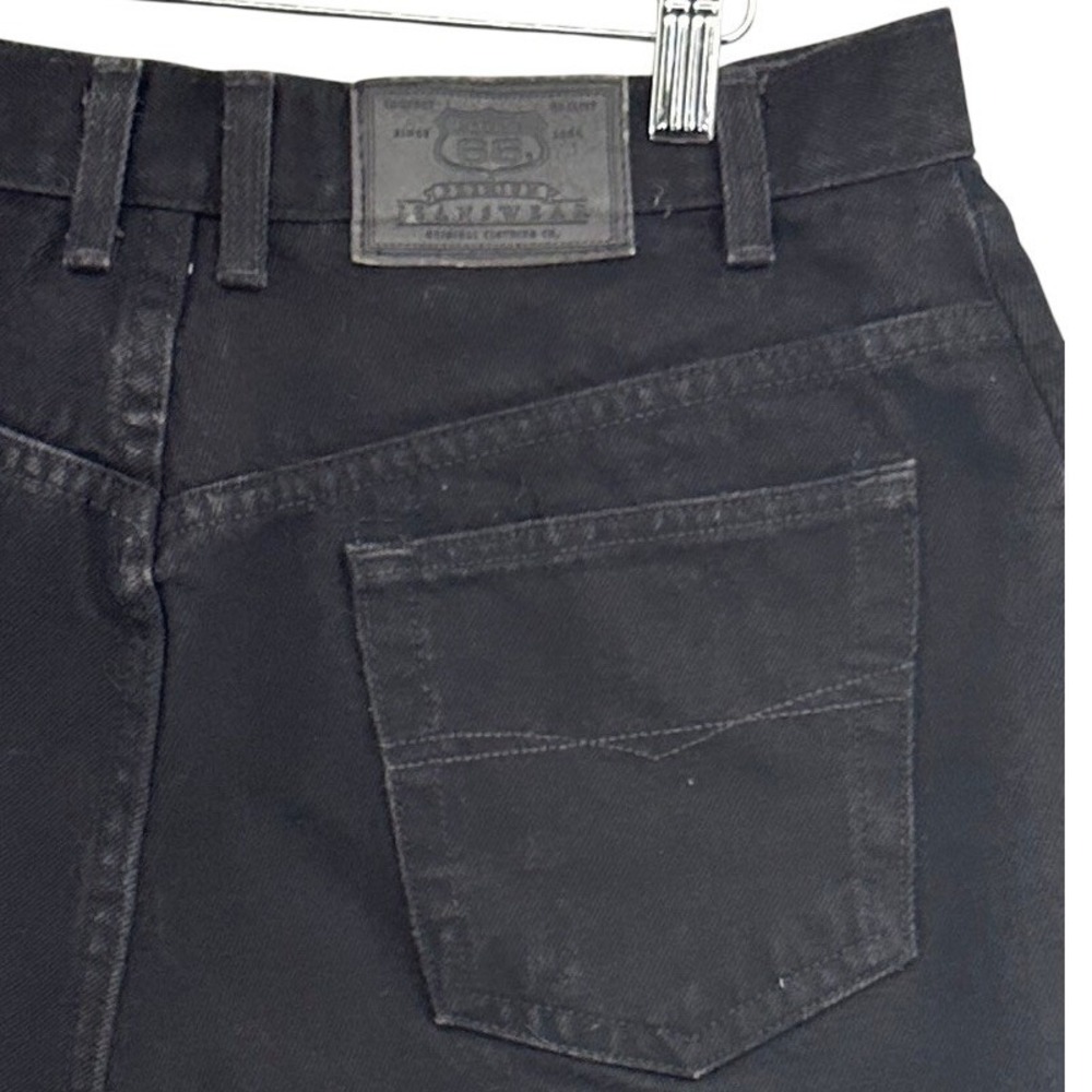 VTG Route 66 Relaxed Fit Black Mom Jeans High Waisted Tapered Leg 17/18 32x31
